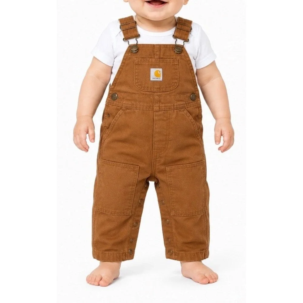 Carhartt Baby Boy Brown Coveralls Sz 9 M